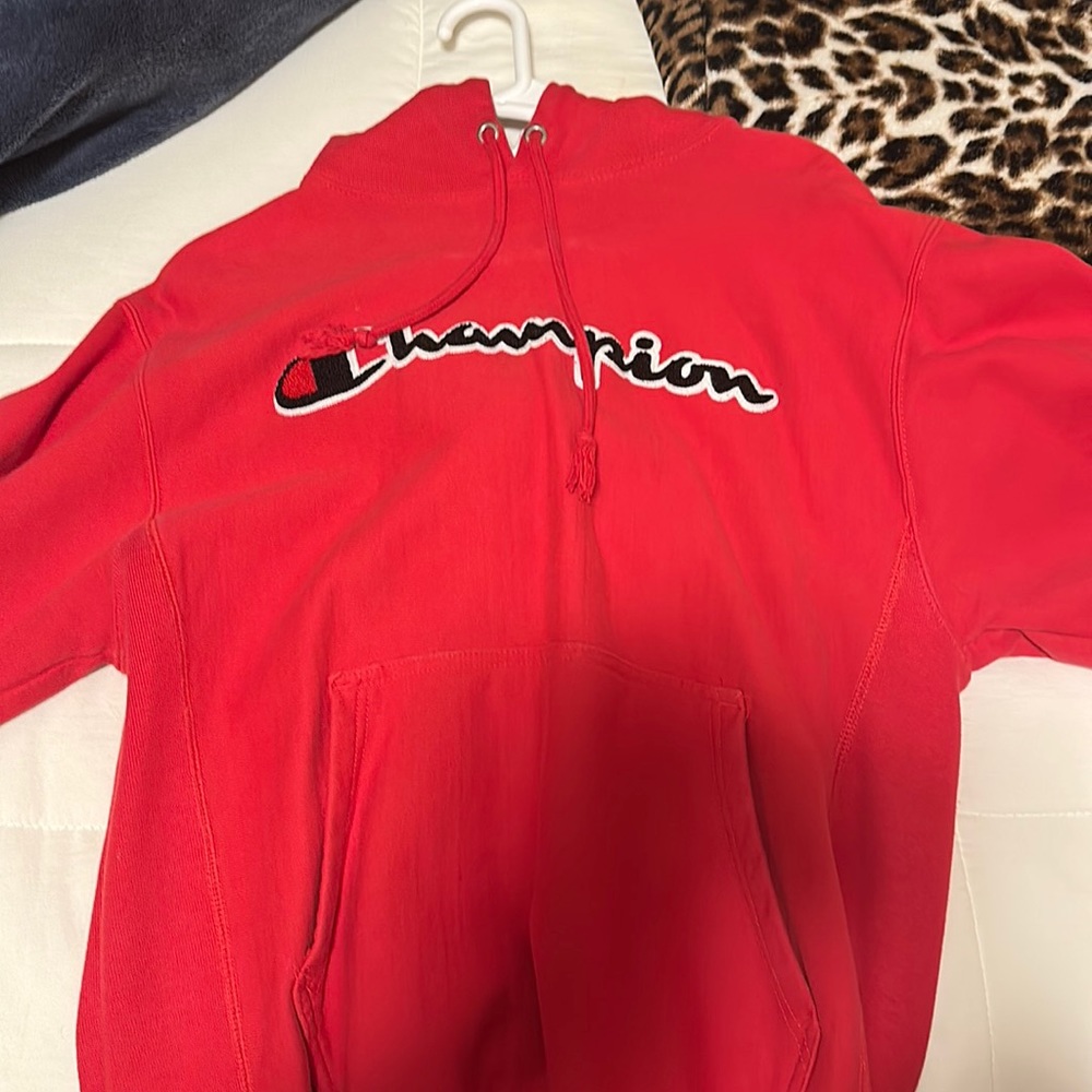 Champion red hoodie